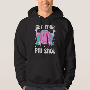 Veste À Capuche seringue retro médical obtenir votre vaccin de gri