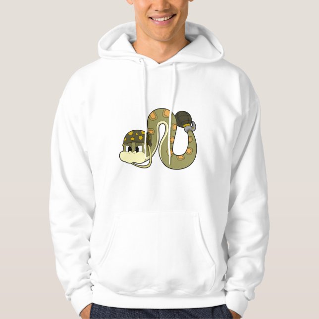Veste À Capuche Serpent comme soldat avec arme (Devant)