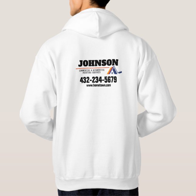 Veste À Capuche Services de peinture commerciale et résidentielle (Dos)