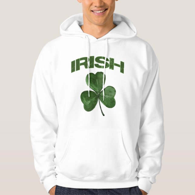 Veste À Capuche Shamrock d'Irlandais du jour de St Patrick (Devant)