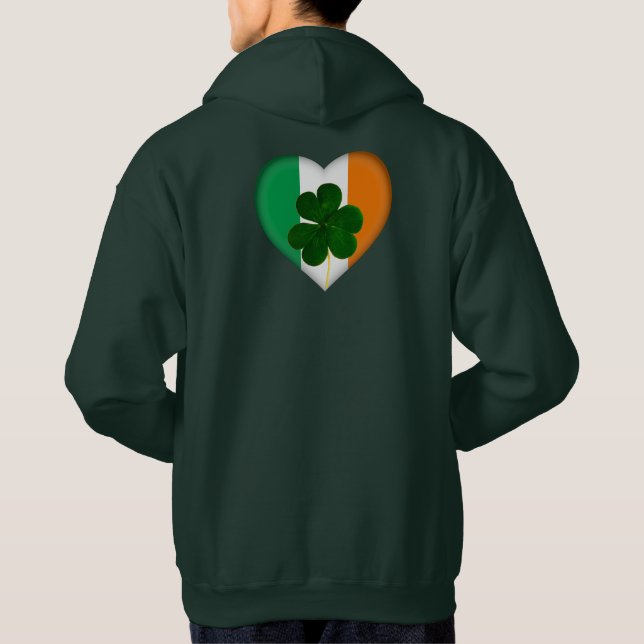 Veste À Capuche Shamrock du drapeau irlandais Clover St. Patrick (Dos)