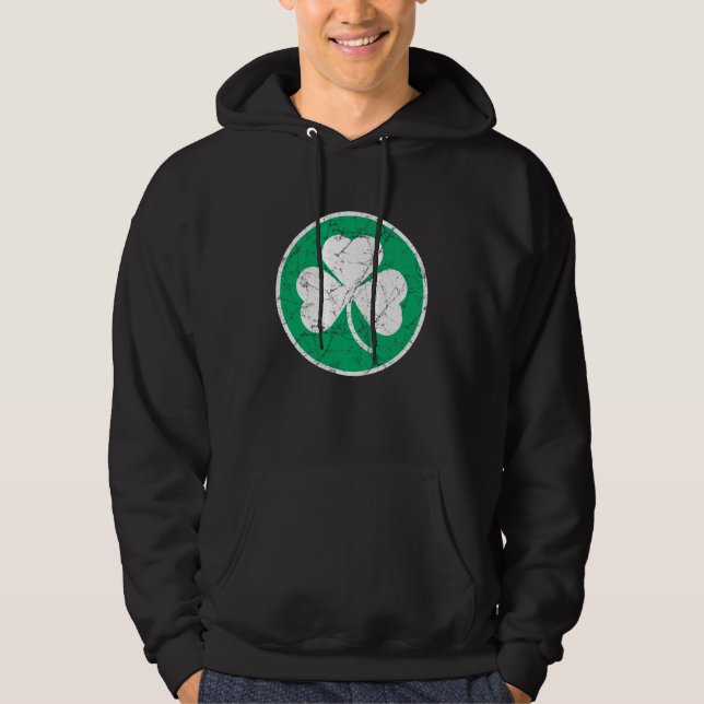 Veste À Capuche Shamrock Grunge (Devant)