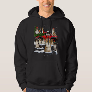 Veste À Capuche Shelter Chien Rouge Camion Arbre de Noël Père Noël