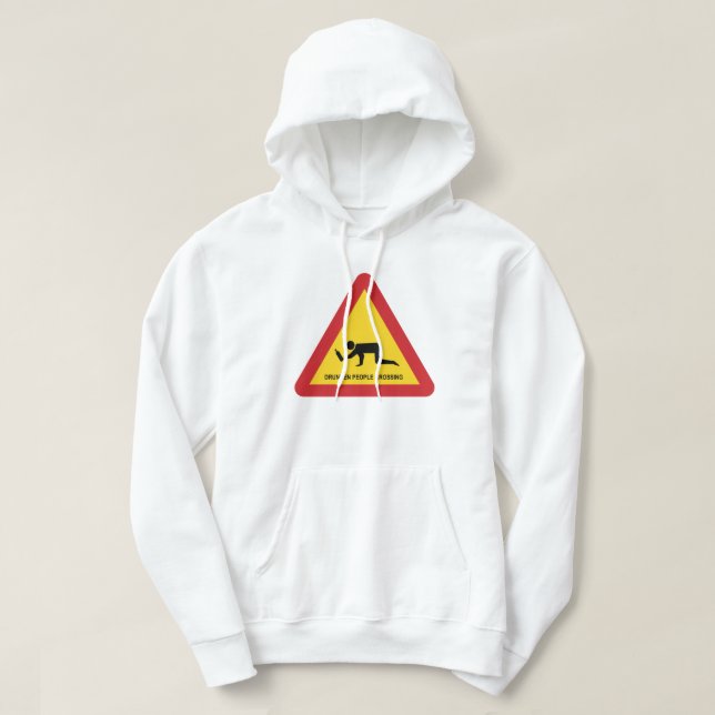 VESTE À CAPUCHE SIGNE DE TRAFIC DES PERSONNES BLANCHISES (Design devant)