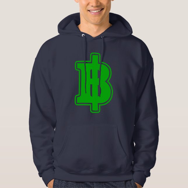 Veste À Capuche SIGNE VERT BAHT ฿ devises thaïlandaises ฿ (Devant)