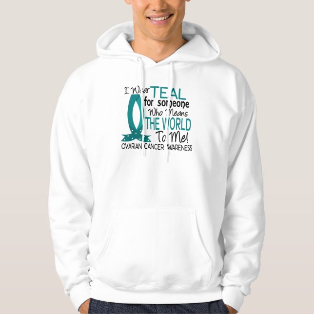 Veste À Capuche Signifie le monde à moi Cancer ovarien (Devant)