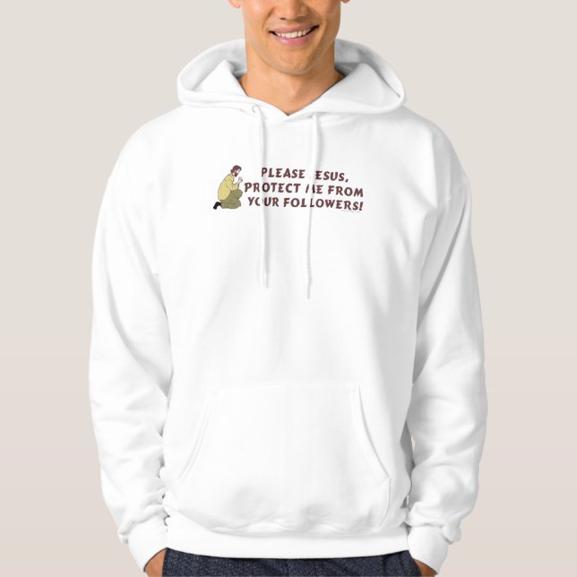 Veste À Capuche S'il vous plaît Jésus Humour chrétien (Devant)