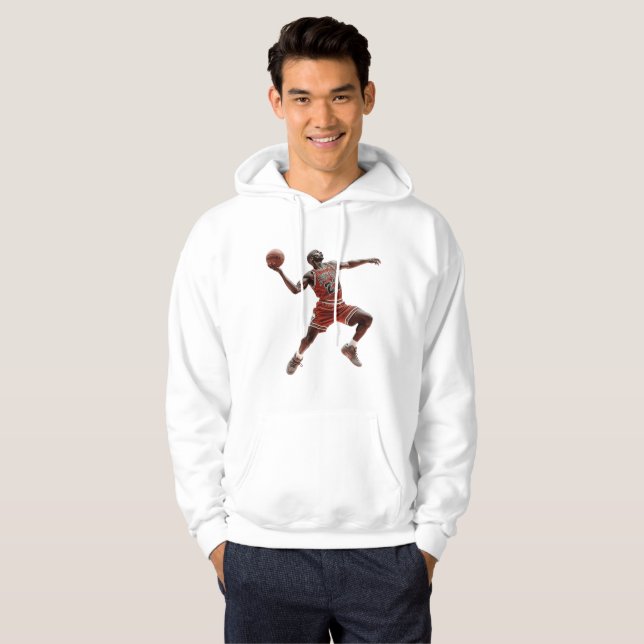 Veste À Capuche Silhouette de Basketball Dunk (Devant entier)