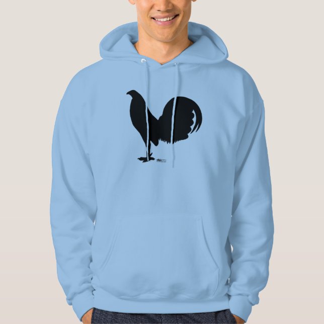 Veste À Capuche Silhouette de coq de coq de combat (Devant)
