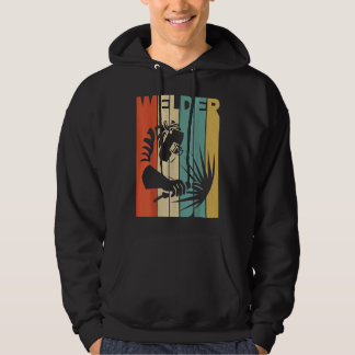 Veste À Capuche Silhouette de soudeur de style rétro vintage