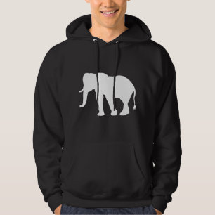 Veste À Capuche Silhouette Eléphant Blanc Zoologiste Monde Eléphan