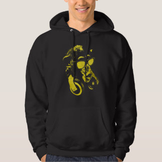 Veste À Capuche Singe Chimpanzé Avec Lunettes De Soleil Et Écouteu
