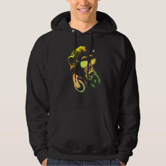 Veste À Capuche Singe Chimpanzé Avec Lunettes De Soleil Et Écouteu