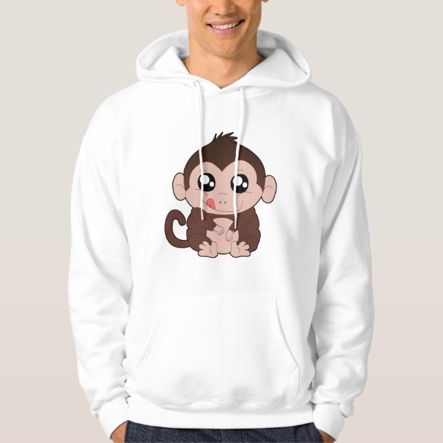 Veste À Capuche Singe gros Hoddie (Devant)