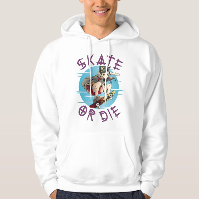 Veste À Capuche Skate ou meurs Skateboardeuse (Devant)