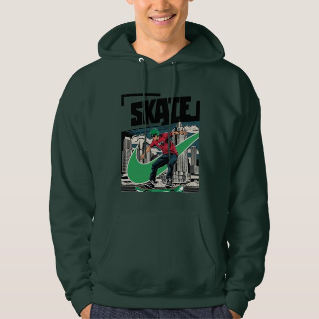 VESTE À CAPUCHE SKATE TRENDY CLASSICALL OILL (Devant)