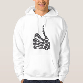Veste À Capuche Skeleton Hand Thumbs Up White Hoodie