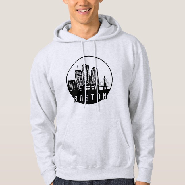 Veste À Capuche Skyline de Boston City (Devant)