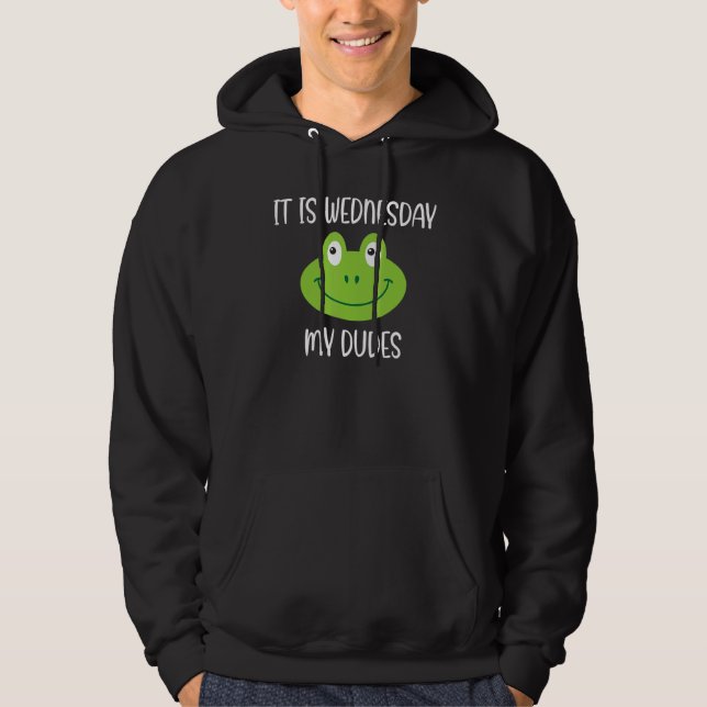 Veste À Capuche Slogan De Mème De Grenouille Citation C'Est Mercre (Devant)