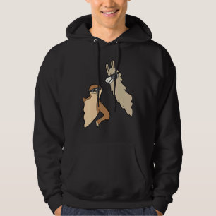 Veste À Capuche Sloth Et Llama Avec Lunettes De Soleil Aiment Les 