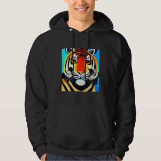 Veste À Capuche Smileteesanim  Cool Tiger Cubism Art