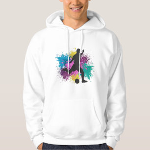 Veste À Capuche Soccer Grungy Couleur Splashes