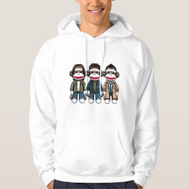 Veste À Capuche SockMonkey Hunter Brothers et leur Angel Friend (Devant)