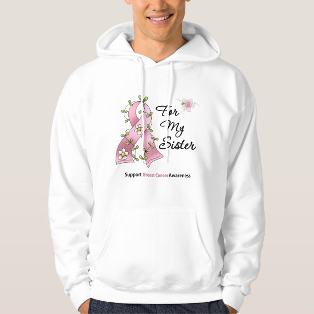 Veste À Capuche Soeur de soutien de cancer du sein (Devant)