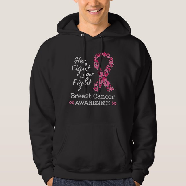 Veste À Capuche Son combat est notre combat Conscience du cancer d (Devant)