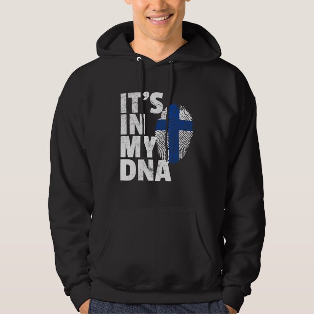 Veste À Capuche Son Dans Mon Adn Finlande Flag Pride Pays National (Devant)