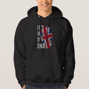 Veste À Capuche Son Dans Mon Dna British Drapeau Royaume-Uni