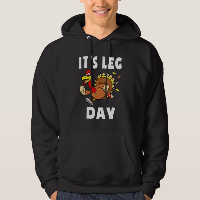 Veste À Capuche Son Jour de la Jambe Thanksgiving Turkey Tro Famil (Devant)