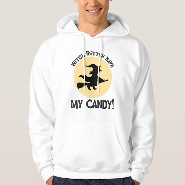 Veste À Capuche Sorcière Il Vaut Mieux Avoir Mon Bonbon ! (Devant)