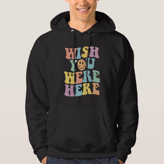 Veste À Capuche Souhaitez Que Vous Étiez Ici Fleur Esthétique Insp (Devant)