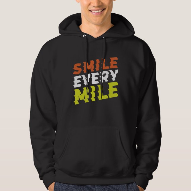 Veste À Capuche Souriez Chaque Mille Courant (Devant)
