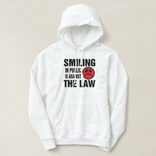 Veste À Capuche Sourire en public est contre la loi