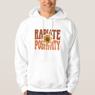 Veste À Capuche Sourire Fleur Rétro Rayonner de Positivité