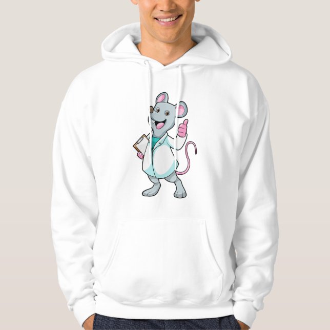 Veste À Capuche Souris comme docteur avec manteau de docteur (Devant)