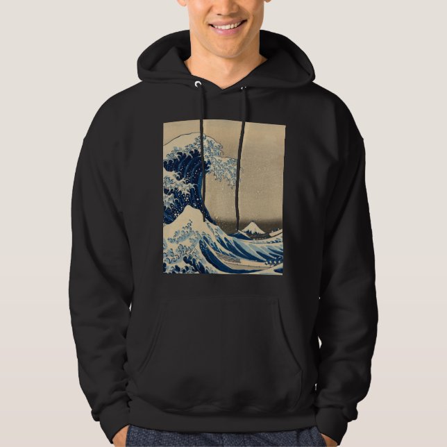 Veste À Capuche Sous la vague au large de Kanagawa par Katsushika  (Devant)