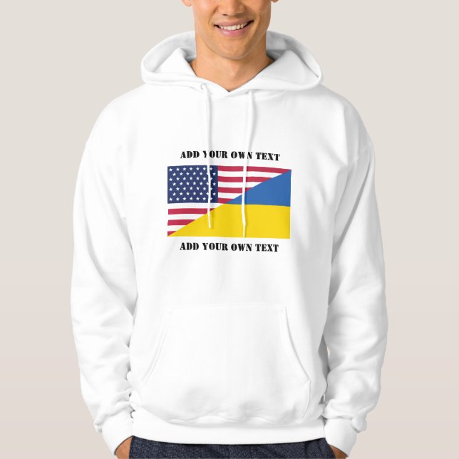 Veste À Capuche Soutien américain à l'Ukraine Thaillow Pillow (Devant)