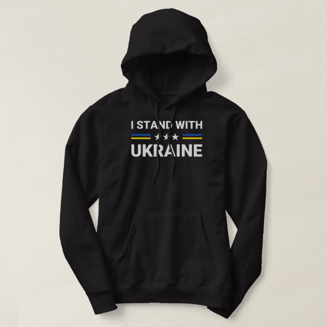 Veste À Capuche Soutien Je Me Tiens Avec L'Ukraine Américain Ukrai (Design devant)