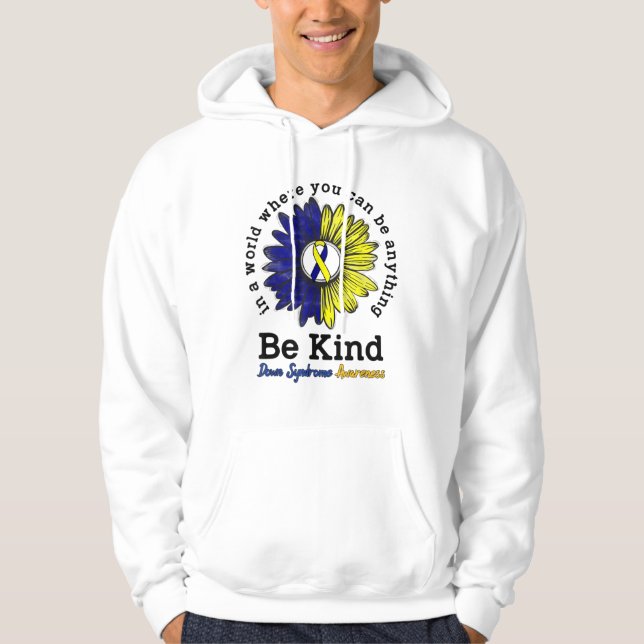 Veste À Capuche Soyez comme World Down Syndrome Day Sensibilisatio (Devant)