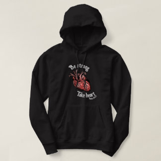Veste À Capuche Soyez Fort, Prenez Coeur Noir