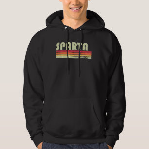 Veste À Capuche Sparta Wi Wisconsin Funny City Accueil Racines Rét