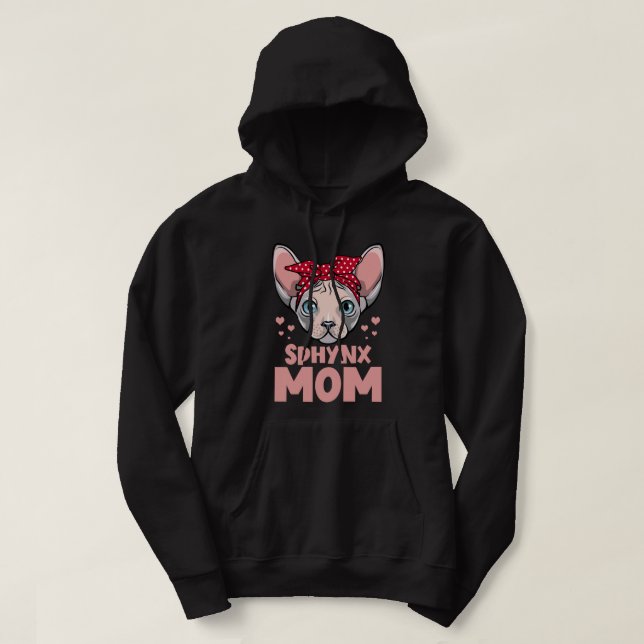 Veste À Capuche Sphynx Kitten Maman Femmes Sphynx Maman Sphynx Ca (Design devant)