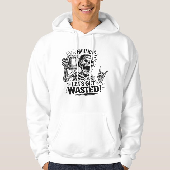 Veste À Capuche Squelette Allons Nous Défoncer (Devant)