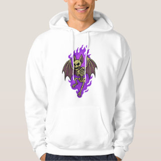 Veste À Capuche Squelette de chauve-souris Badass avec Aura violet