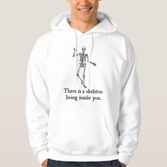 Veste À Capuche Squelette vivant à l'intérieur de vous (Devant)