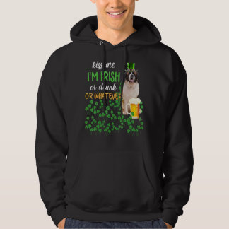 Veste À Capuche St Bernard Kiss Me Je suis Irlandais Ou Irlandais