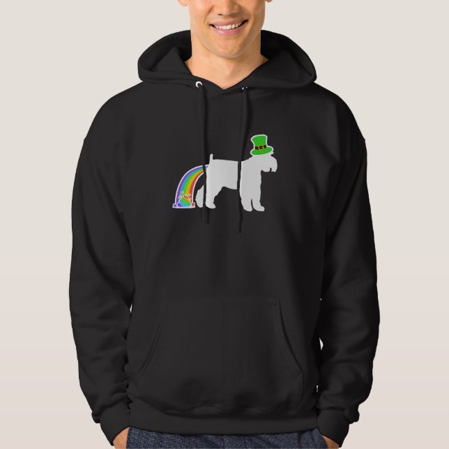 Veste À Capuche St Patrick's Day Rainbow Dog  Schnauzer (Devant)